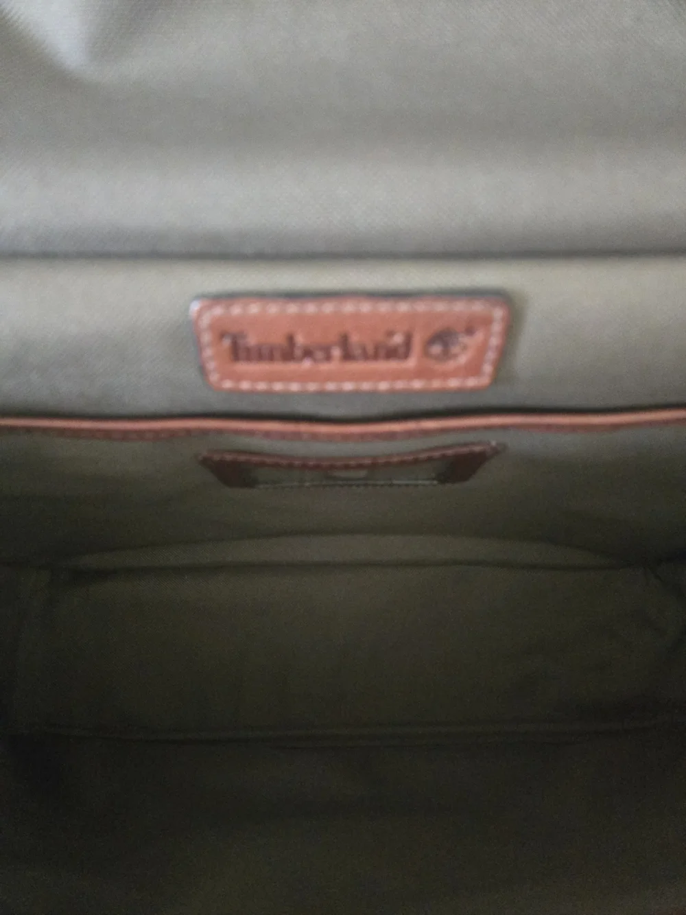 Vintage Timberland Chestnut Brown Leather Briefcase with Brass Buckle